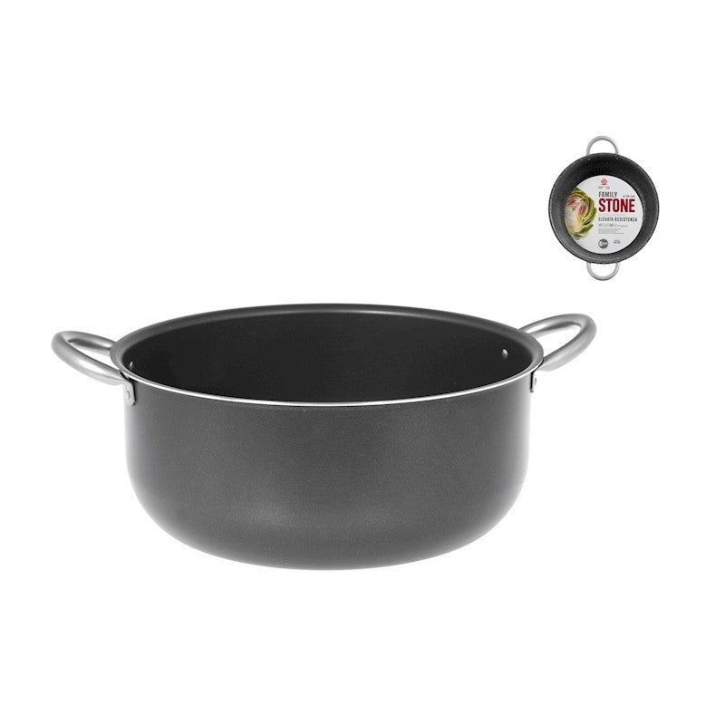 Casserole aluminium antiadhésive 2 manches Family Stone Ø 34 cm