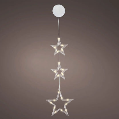 Decorazione luminosa a stelle LED per finestra H42 cm