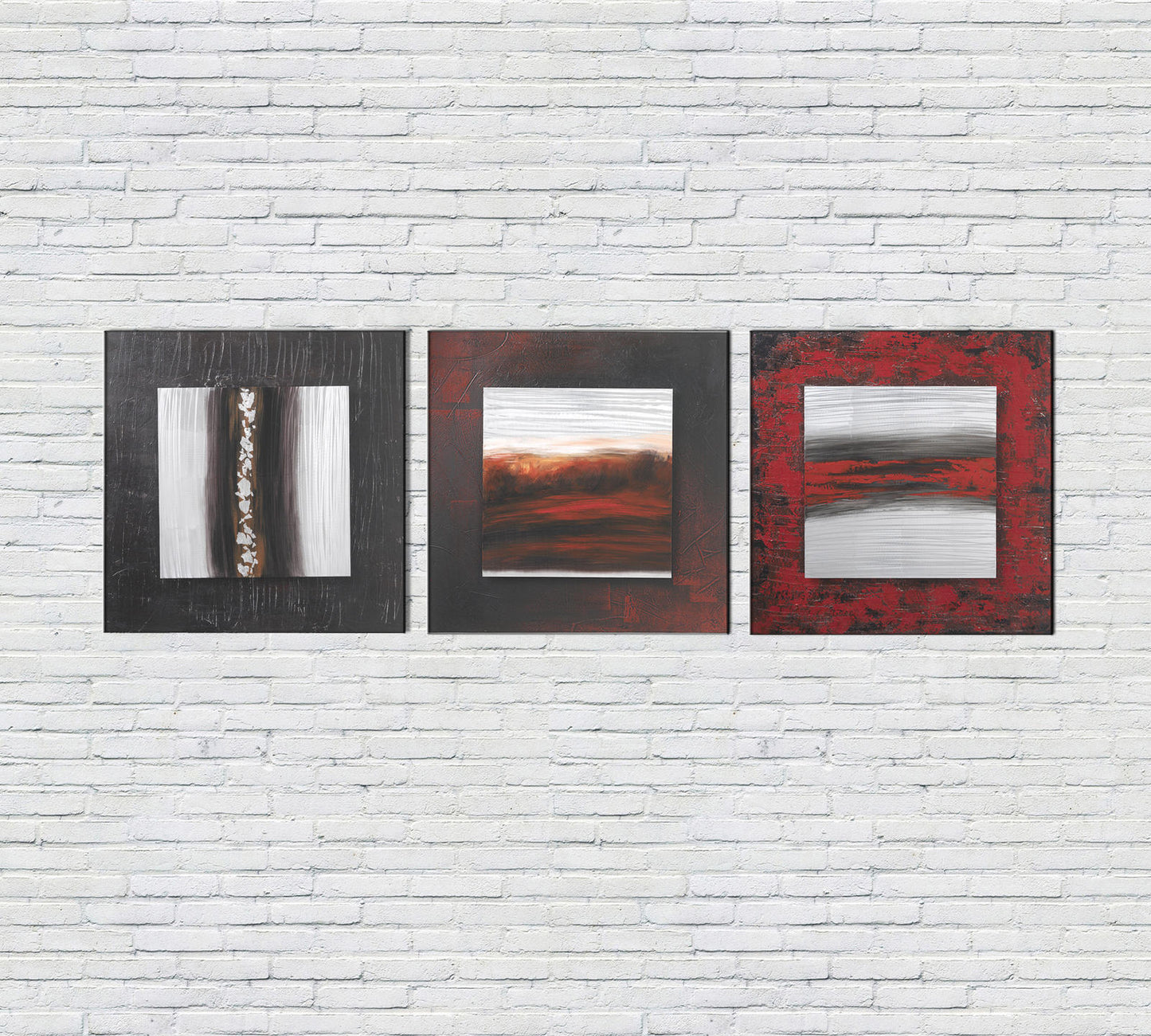 Olio su tela multicolor e telaio in legno 80x80 cm - M2