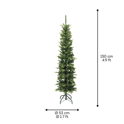 Albero di Natale Slim Fir verde Ø53 × H150 cm