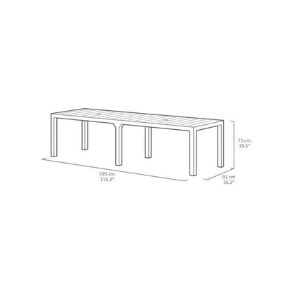 Keter Julie Table double graphite cm 147-295x90x74,5 h