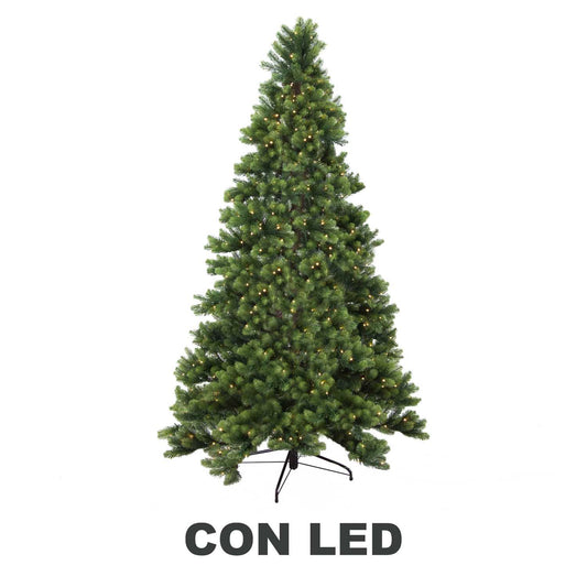 Albero monte durando 1071 rami 370 LED verde cm ø107h180