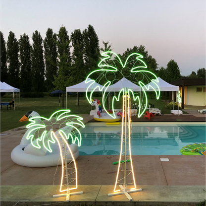 Néon double face 120xH200 cm blanc et vert