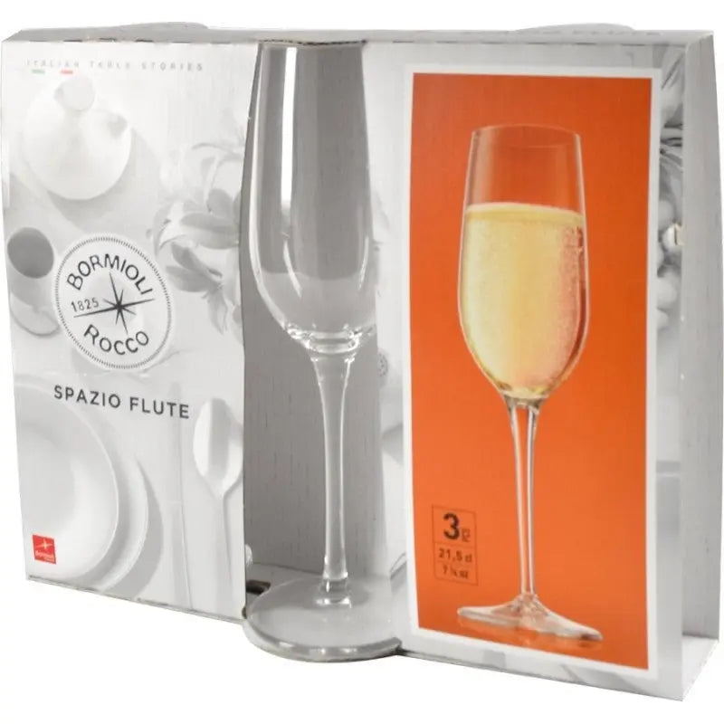 Coffret de 3 pièces Spazio Flûte verre 19 cl