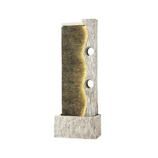 Fontana da esterno a onda con 36 LED luce calda 26 × 51 × H140 cm