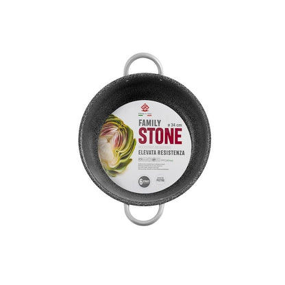 Casserole aluminium antiadhésive 2 manches Family Stone Ø 34 cm