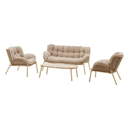 Salon Hespéride Meloane beige 5 places cm 294x166x81 h