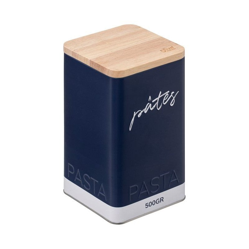 Boîte à pâtes Color Edition en métal relief bleu marine 500 g