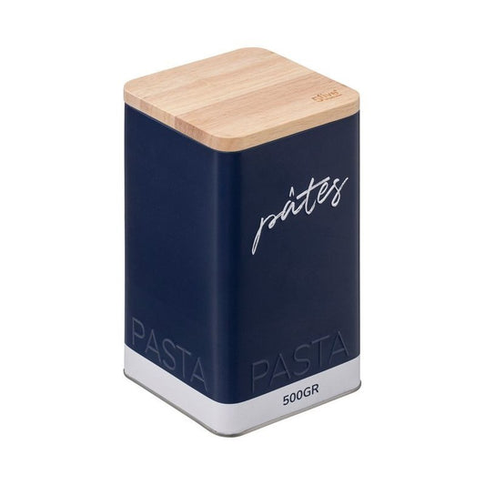 Boîte à pâtes Color Edition en métal relief bleu marine 500 g