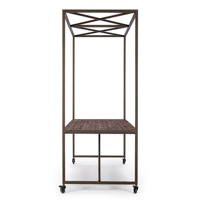 Tavolo industriale espositore con tetto 180x220h cm