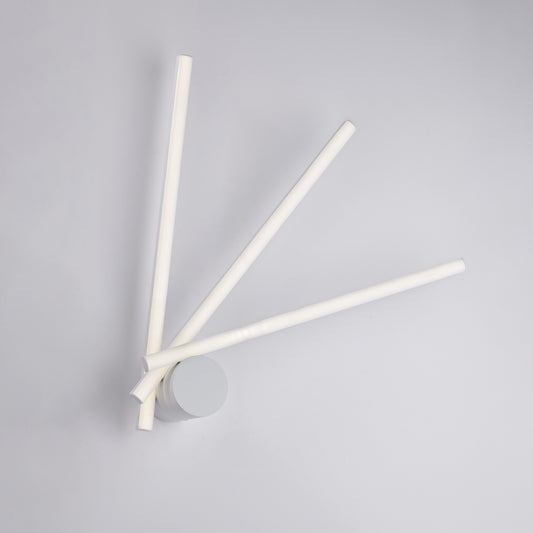 Applique con luci orientabili in metallo e alluminio laccato bianco con led integrato H.10 - Ø 45 - MAX 85