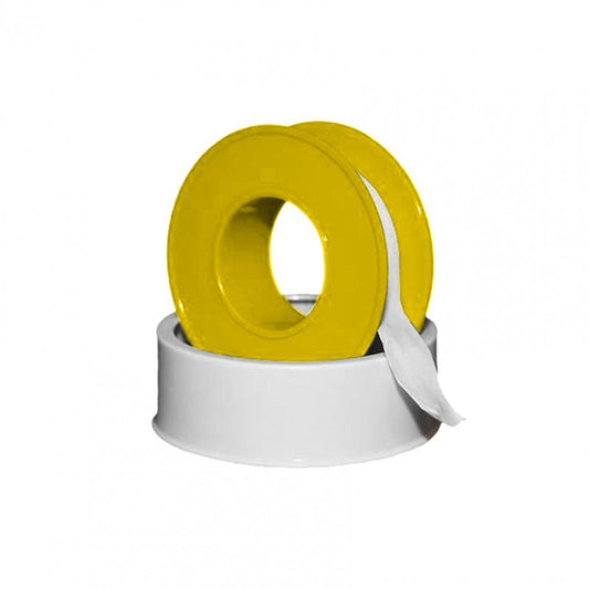 Ruban téflon ptfe pour gaz jaune 12 mm x 12 m
