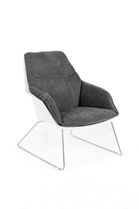 Poltrona in polipropilene grigio scuro 85 cm x 74 cm H. 86 cm