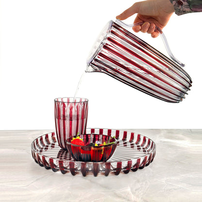 Carafe avec couvercle pin-up rouge 19,5 x 13 x H 27 cm