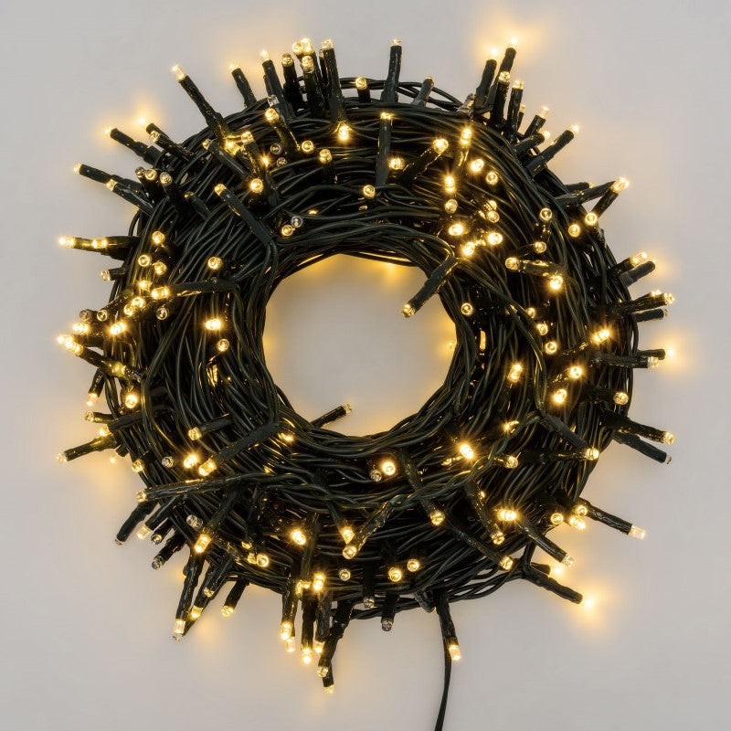 Chaîne 300 Mini LED Multi FLASH BLANC CHAUD 18m