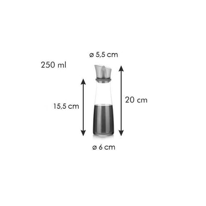 Pot à Vinaigre Vitamino 500 ml - Verseur en Verre Borosilicate de Haute Qualité