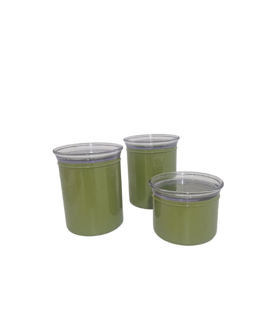 Set de 3 pots verts ligne chef