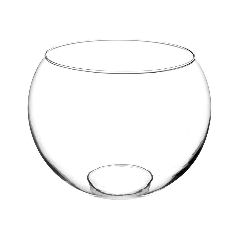 Vase sphérique 30x23,5 cm verre transparent