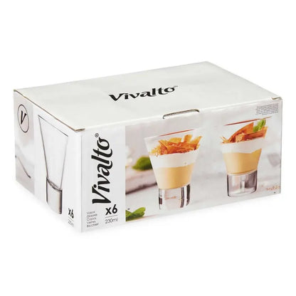 Verre conique à base transparente de 230 ml