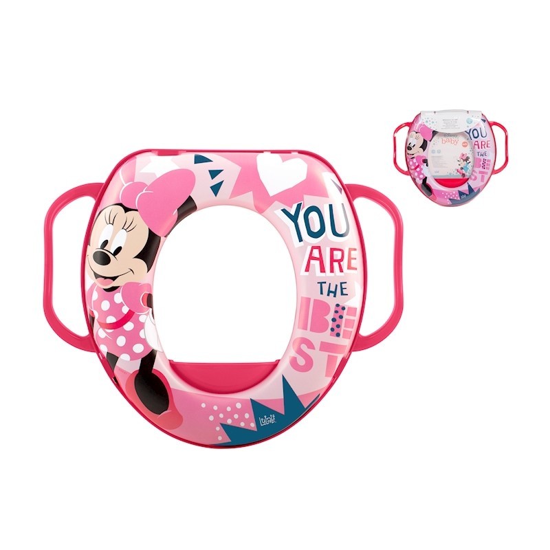 Réducteur de siège de toilette Disney Minnie Icon avec poignées rembourrées Sans BPA +24 Mois
