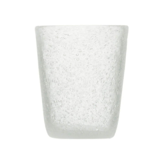 Original memento white transparent water tumbler glass in blown glass 0.25L