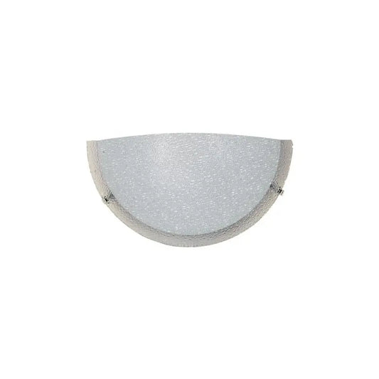 Applique Gaia 1xE27 ganci cromo vetro lastra bianco