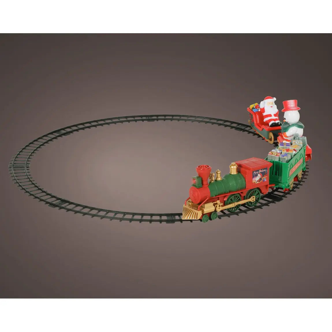 Trenino natalizio in plastica con LED 224 × 71 × H20 cm