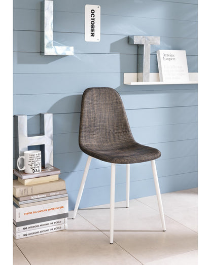 4x Chaises en rotin Martina Simil - Gris foncé