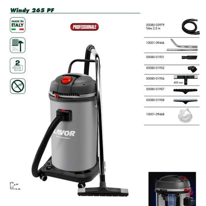 Aspirateur eau et poussière professionnel Lavor Pro Windy 265 PF — 2 400 W