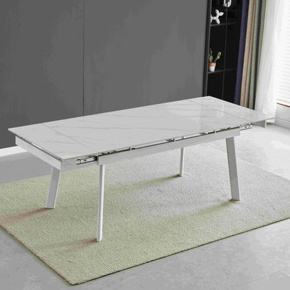 Table extensible blanche 160x90x76 cm