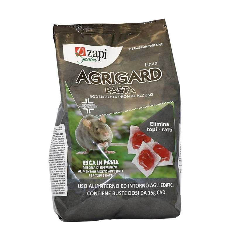 Zapi poison aux rats Agrigard pâte rouge de bromadiolone 1,5 kg