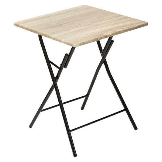 Table pliante pour 2 personnes 60x60 cm effet bois