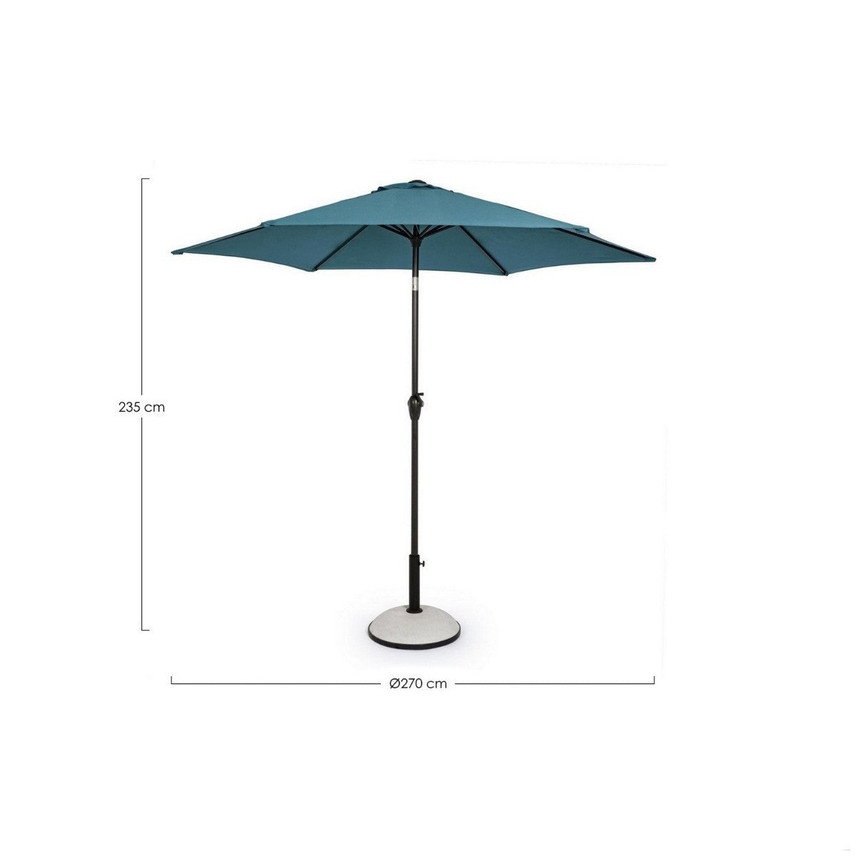 Parapluie Bizzotto Kalife 2,7 m avec joint nuage