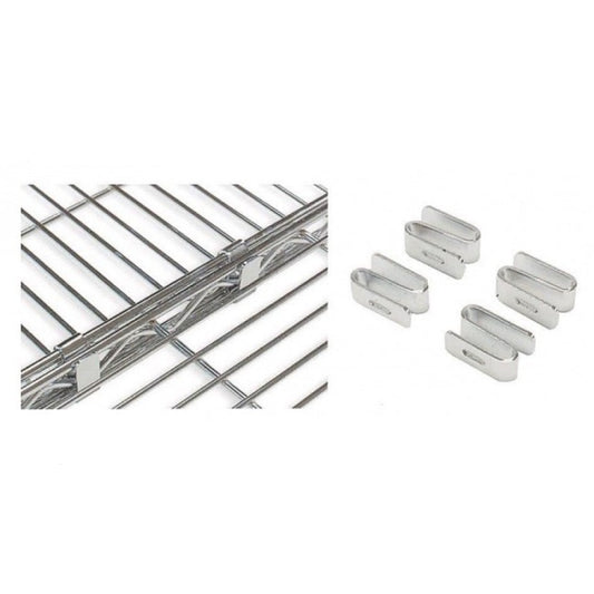 Lot de 4 ferrures supérieures chromées 3,5x2 cm