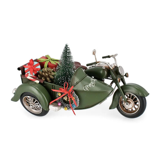Décoration de Noël Chelsie side-car avec sapin