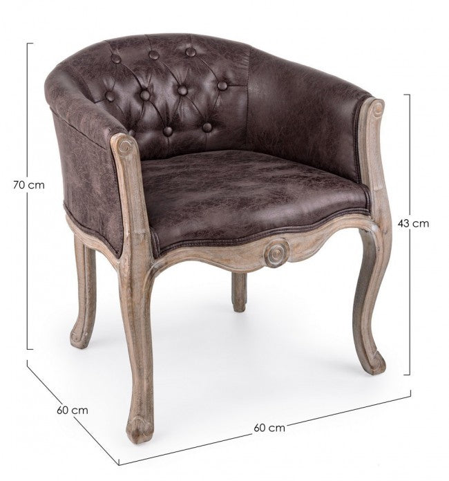 2x Fauteuil Classique Diva Dark