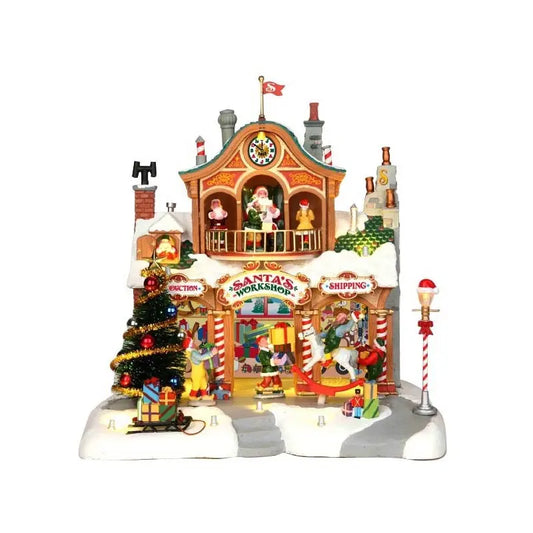 Lemax Santa’s Workshop 27,5 × 25 × H27 cm con adattatore