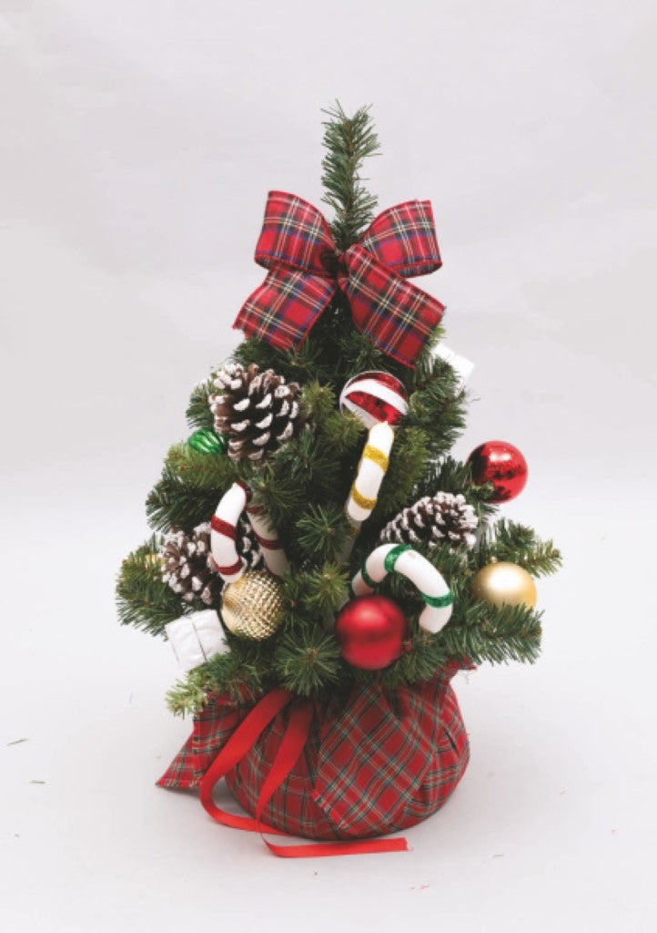 Alberino PVC con bastoncini e pigne 60 cm