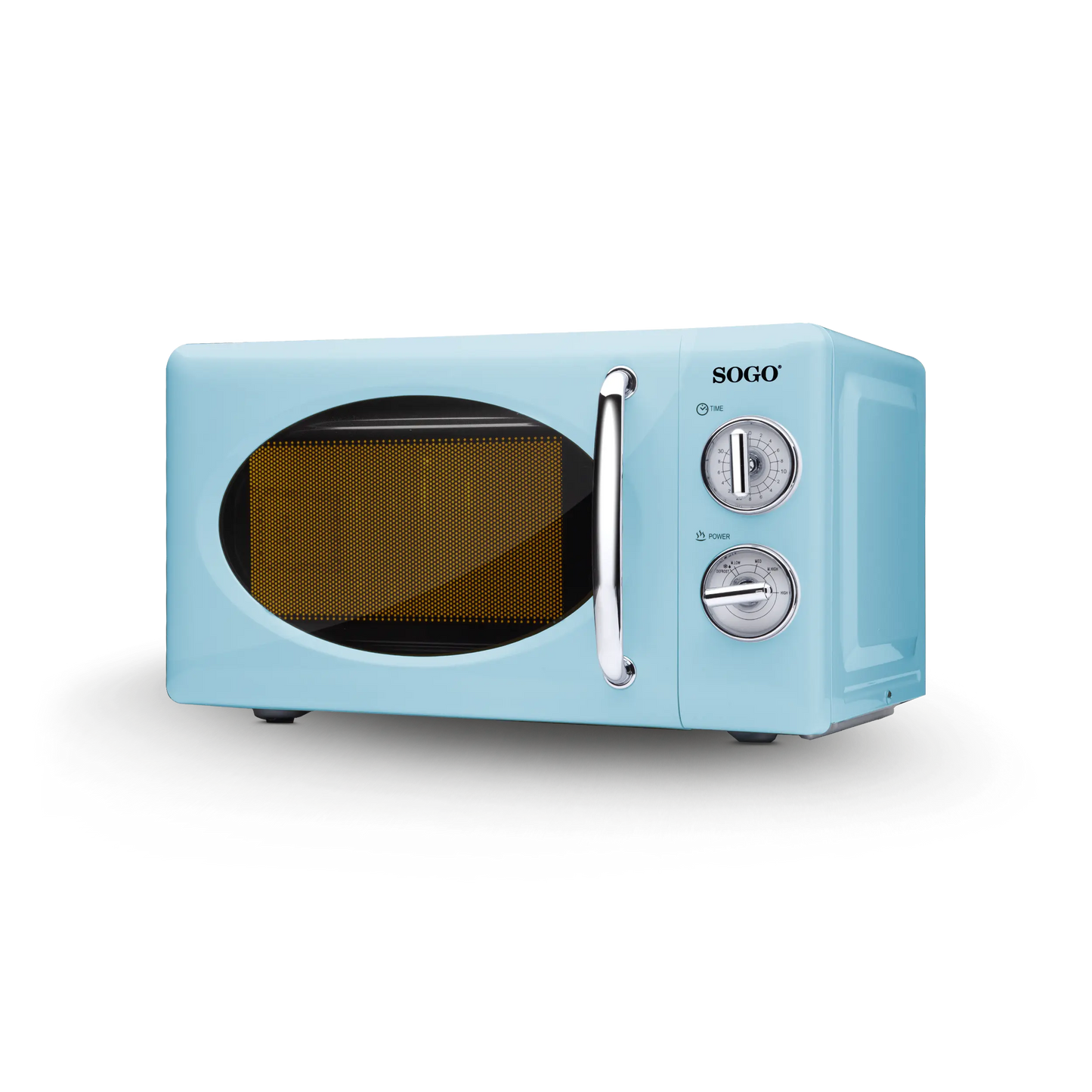 Micro-ondes rétro 20L 700W coloris bleu clair
