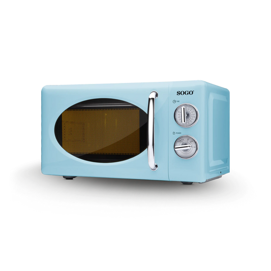 Micro-ondes rétro 20L 700W coloris bleu clair