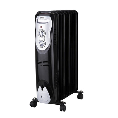 Radiateur d'huile à 9 éléments. 2000w avec thermostat réglable