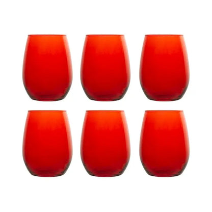 Lot de 6 verres Amber rouges de 35 cl
