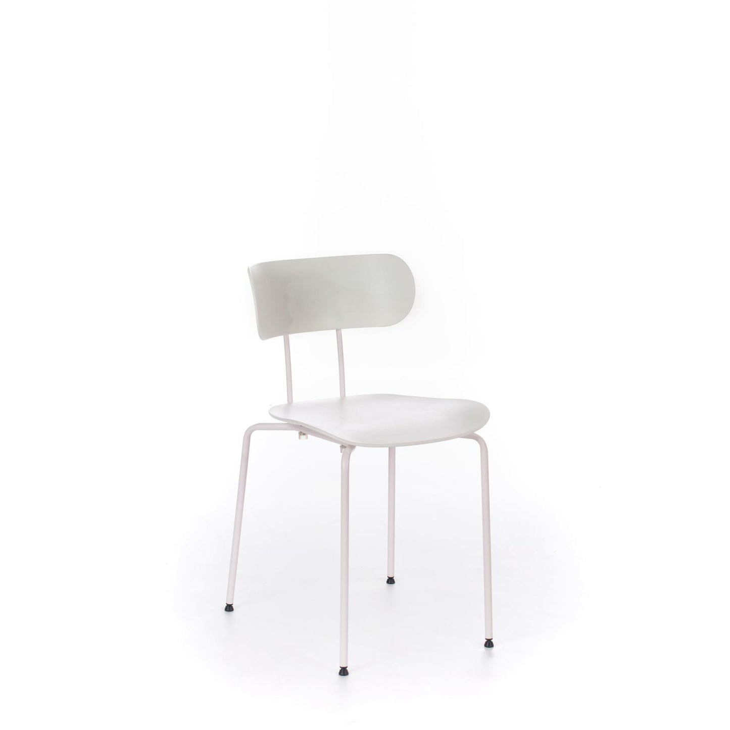 4x Chaise en polypropylène avec assise blanche