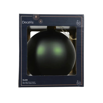 Sfera natalizia in vetro verde pino opaco Ø15 cm