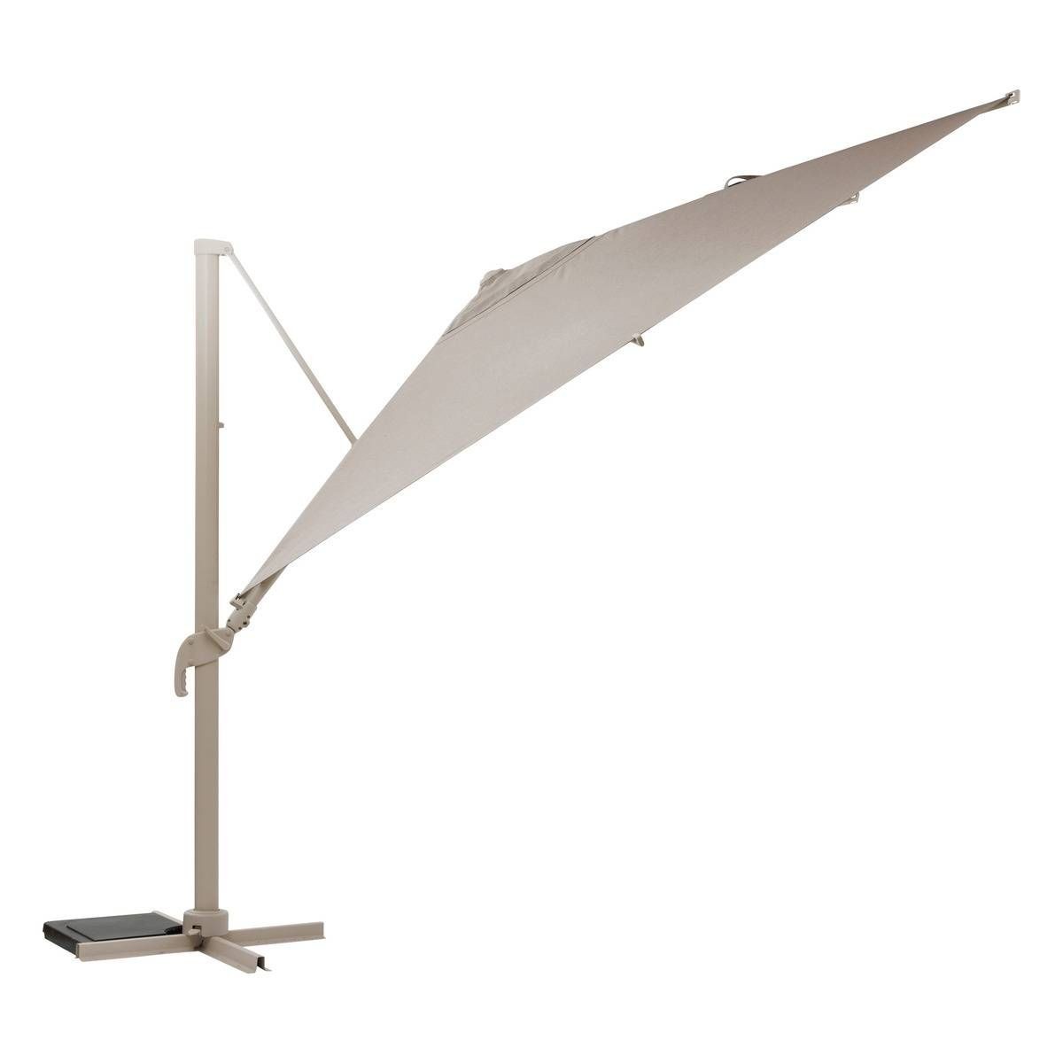 Ombrellone decentrato Melhia 4 x 3 m inclinabile argilla lino