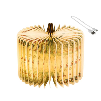 Lampada libro LED bianco caldo e freddo H8,5 cm