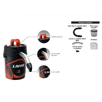 Aspirateur à cendres Lavor Ashley 4.0 — 19 × 19 × 26 cm