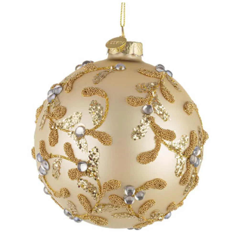 Sfera decorativa Floret in vetro champagne Ø10 cm