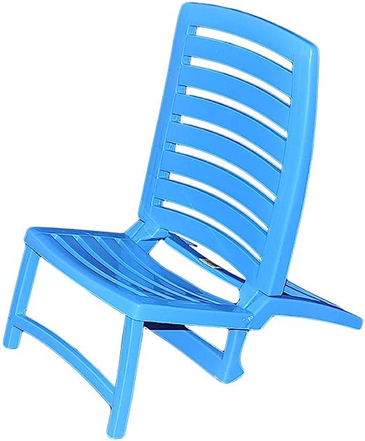 Spiaggina in resina pieghevole azzurro cm 42x58x64h