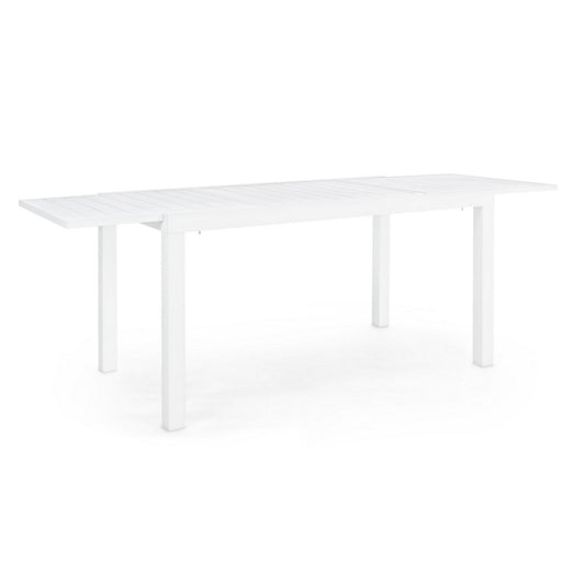 Extendable table 140-210x77 white in aluminium